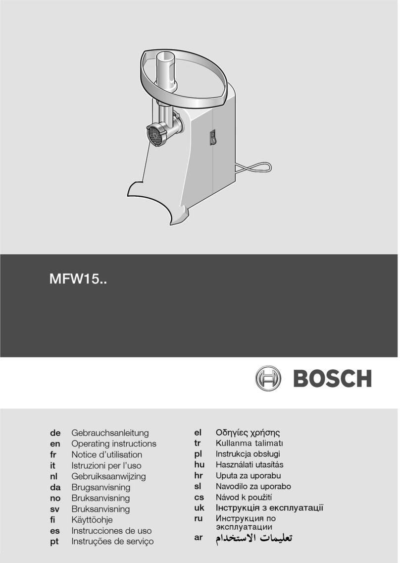 Bosch MFW15 Series operating instructions