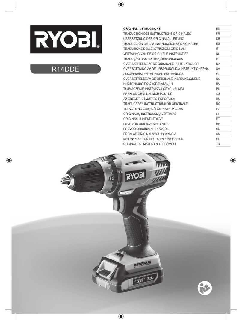 Ryobi r14dde Operation instructions