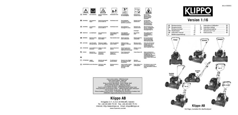 Klippo AB triumph instruction manual