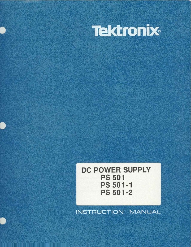Tektronix PS 501 User manual