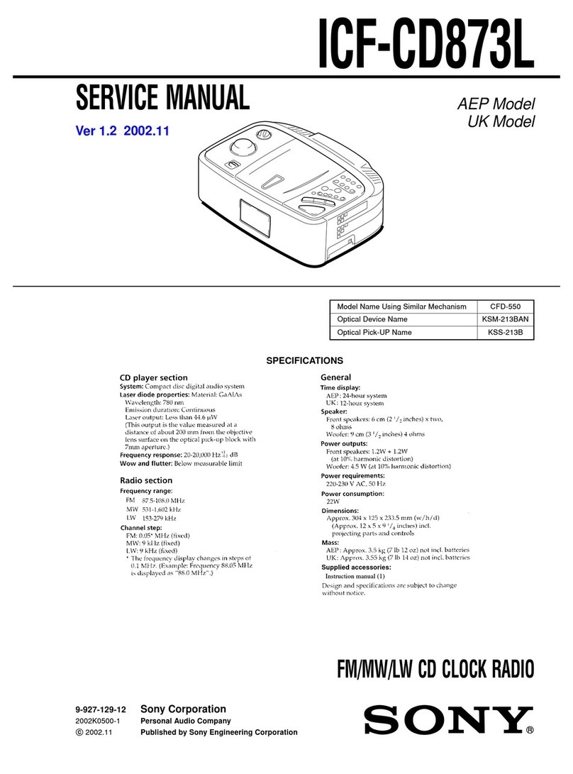 Sony ICF-CD873L Service manual
