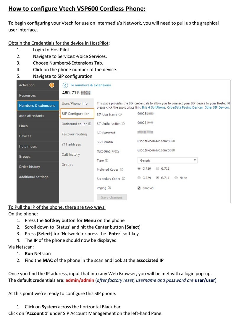 V-tech VSP600 User manual