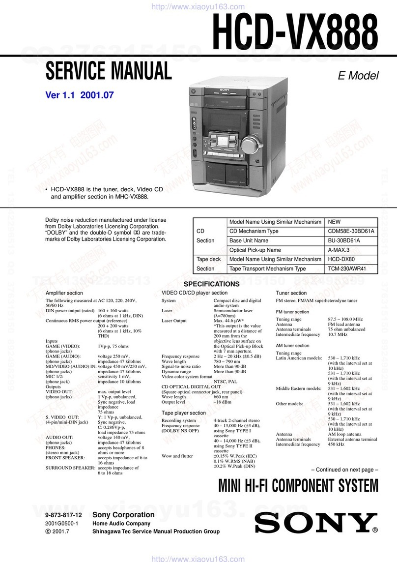 Sony hcd-vx888 User manual