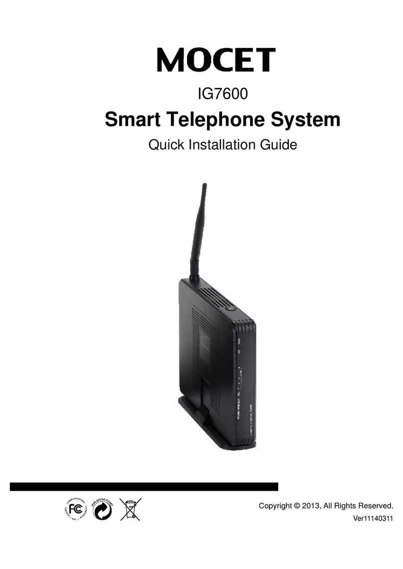 Mocet IG7600 Quick installation guide