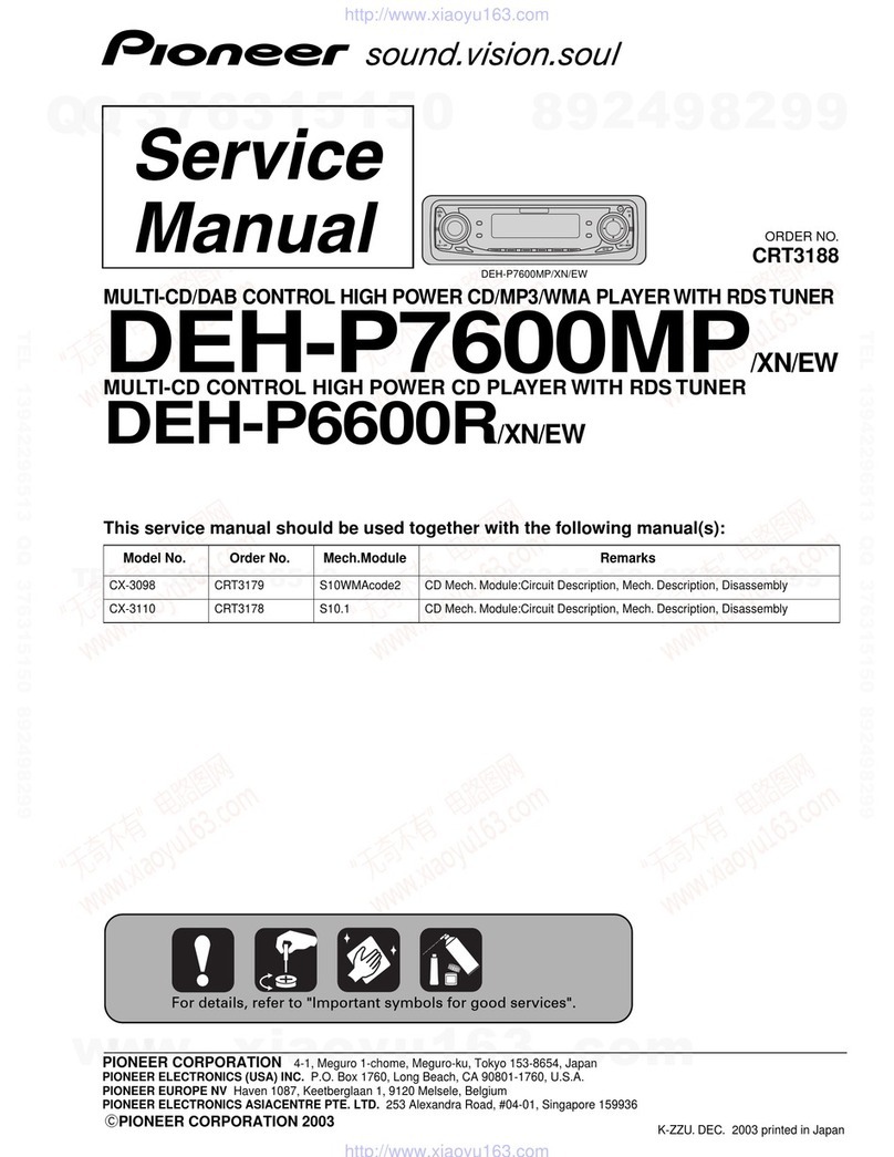 Pioneer DEH-P7600MP Service manual