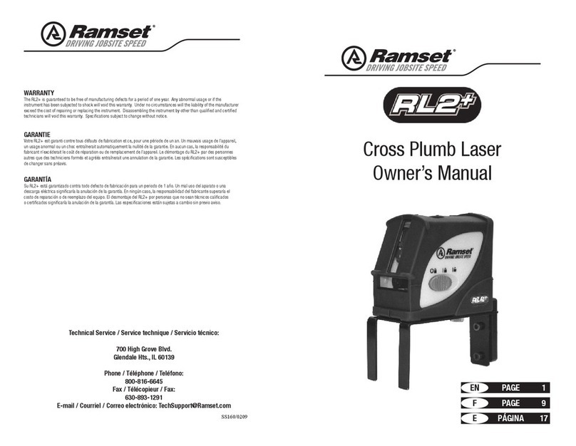 RAMSET RL2+ User manual