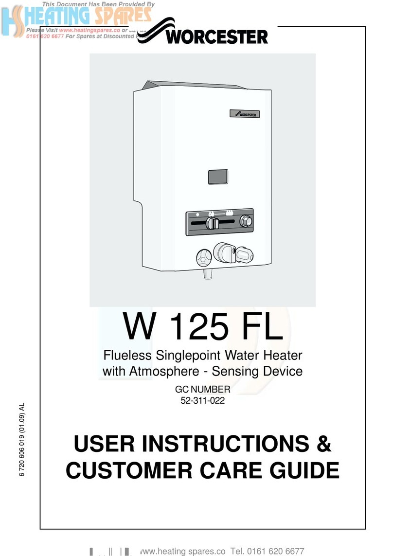 Worcester W 125 FL User manual Worcester W 125 FL User manual