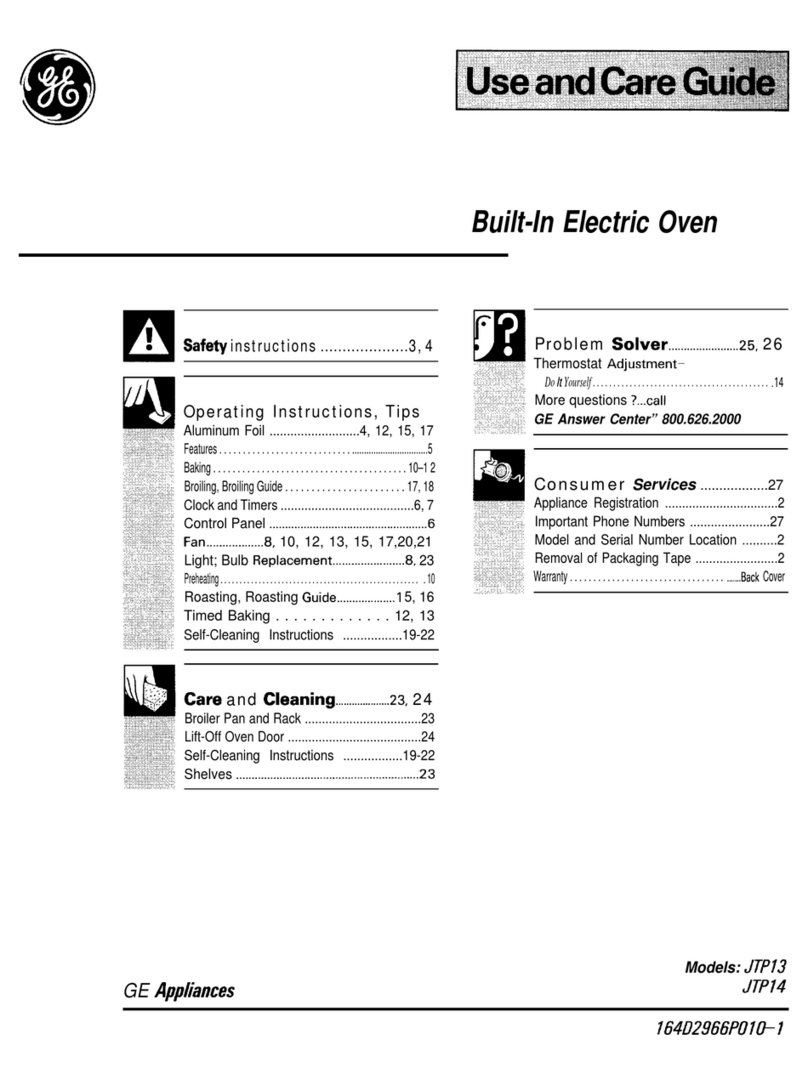 GEAppliances JTP13 Use and care guide