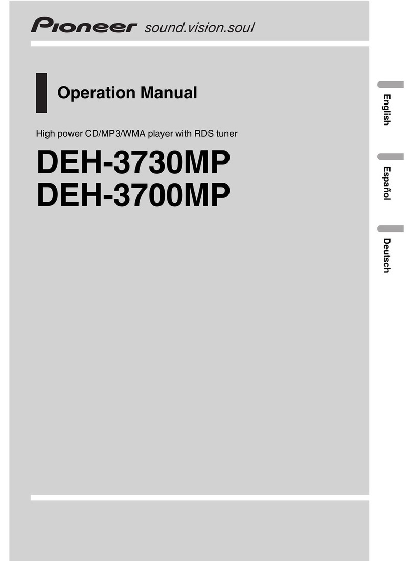 Pioneer DEH-3730MP User manual