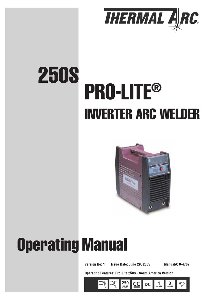Thermal Arc pro-life 250s User manual