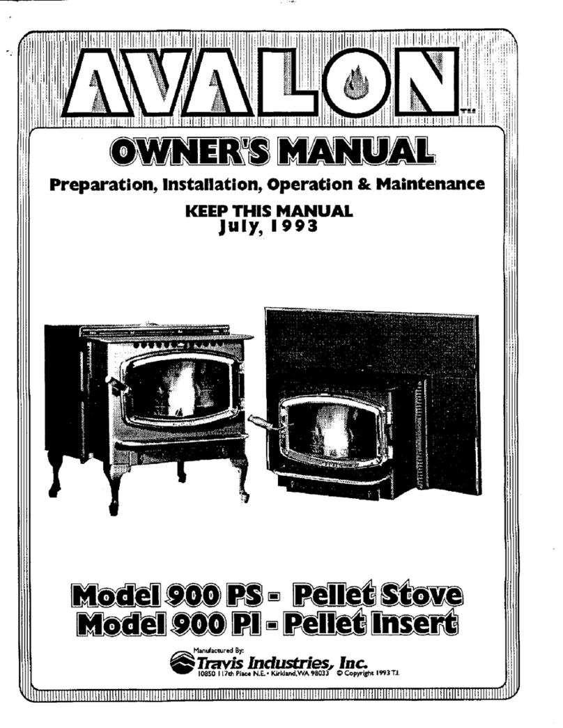 Travis Industries Avalon 900 PS User manual Travis Industries Avalon 900 PS User manual