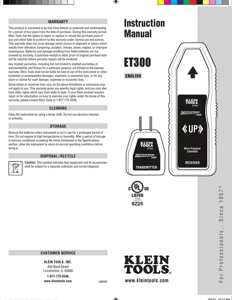 Klein Tools ET300 instruction manual