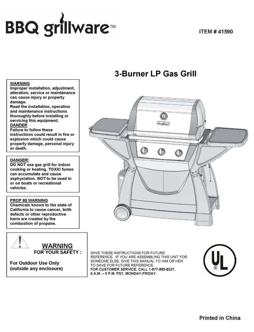 BBQ Grillware GSF2616 Instruction Manual