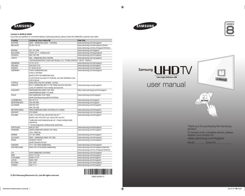 Samsung ue78hu8500 User manual Samsung ue78hu8500 User manual