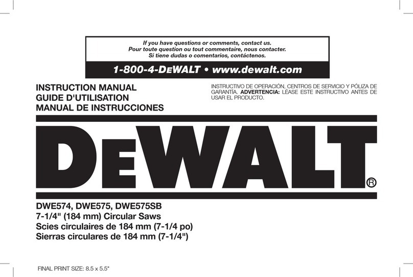 DeWalt DWE574 User manual