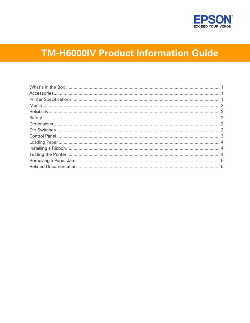 Epson TM-H6000IV Installation and operation manual