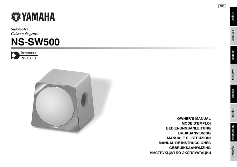 Yamaha NS-SW500 owner's manual