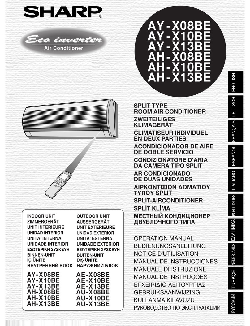 Sharp AY-X08BE User manual