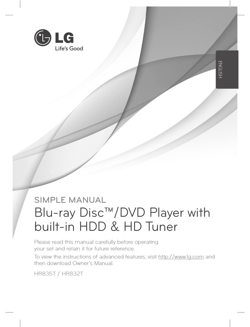 LG HR835T Specification sheet