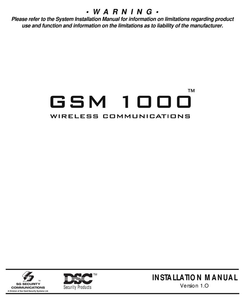 DSC GSM 1000 User manual