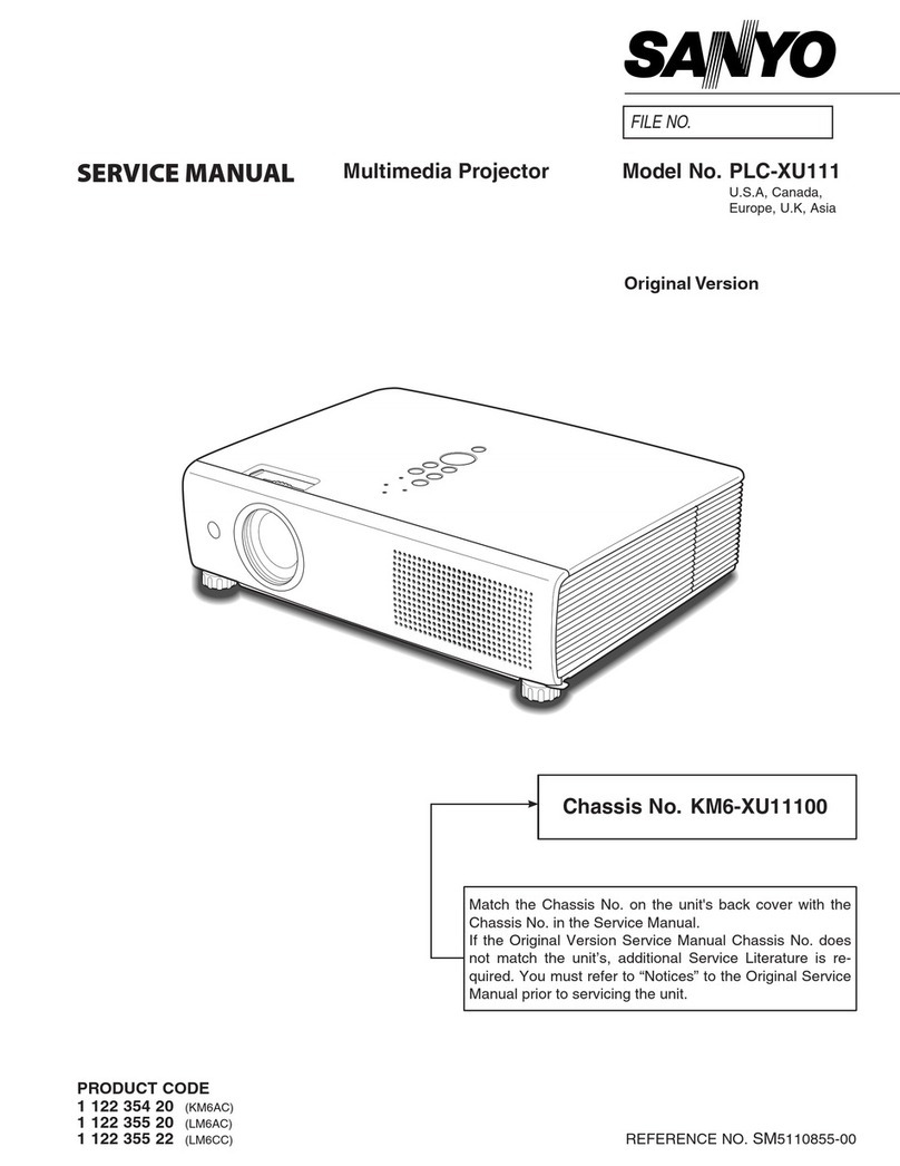 Sanyo PLC-XU111 Service manual