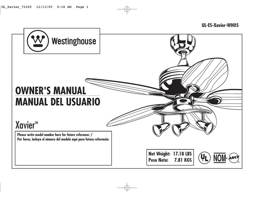 Westinghouse Xavier-WH05 User manual Westinghouse Xavier-WH05 User manual