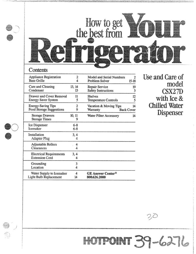 Hotpoint CSX27D Installation instructions