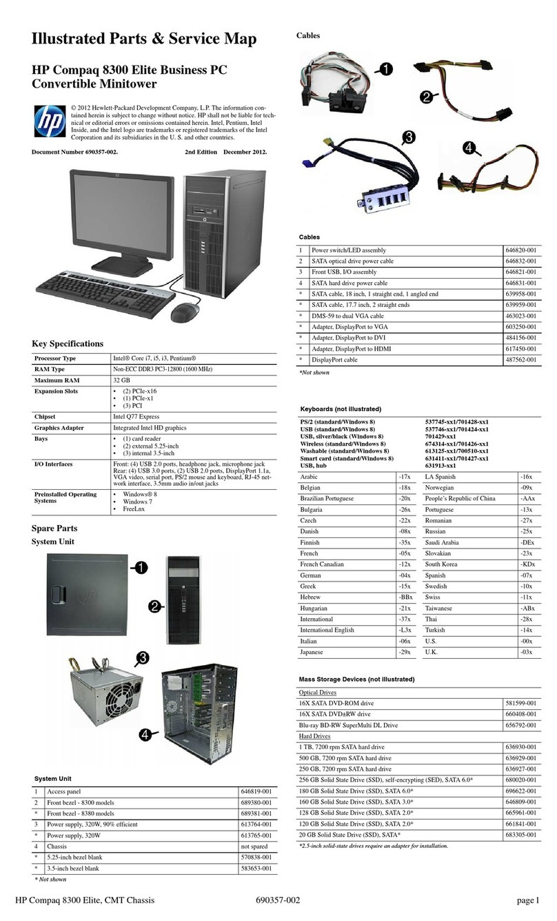 HP Compaq Elite 8300 All-in-One Setup guide
