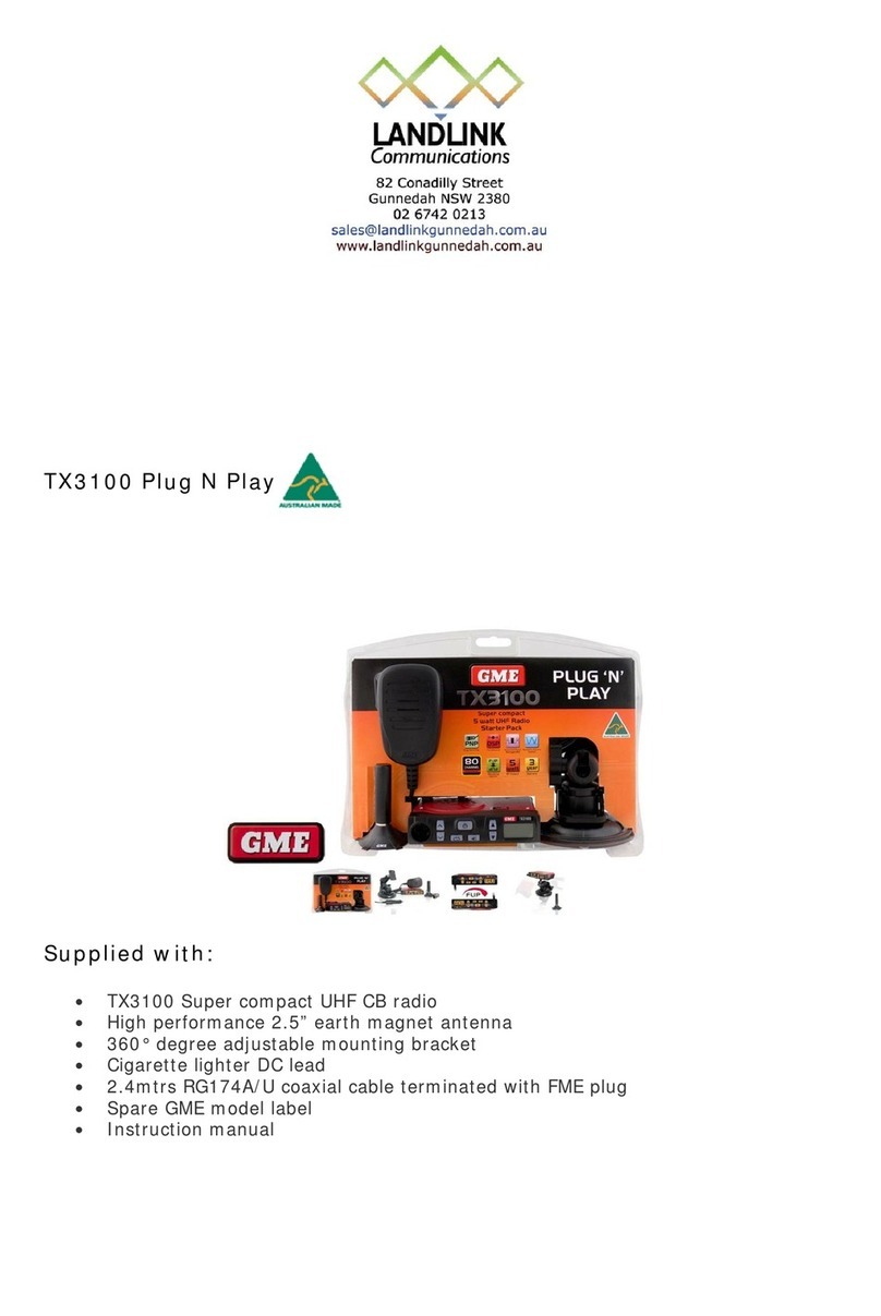 GME TX3100 User manual