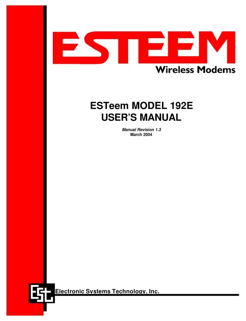 ESTeem MODEL 192E User manual ESTeem MODEL 192E User manual