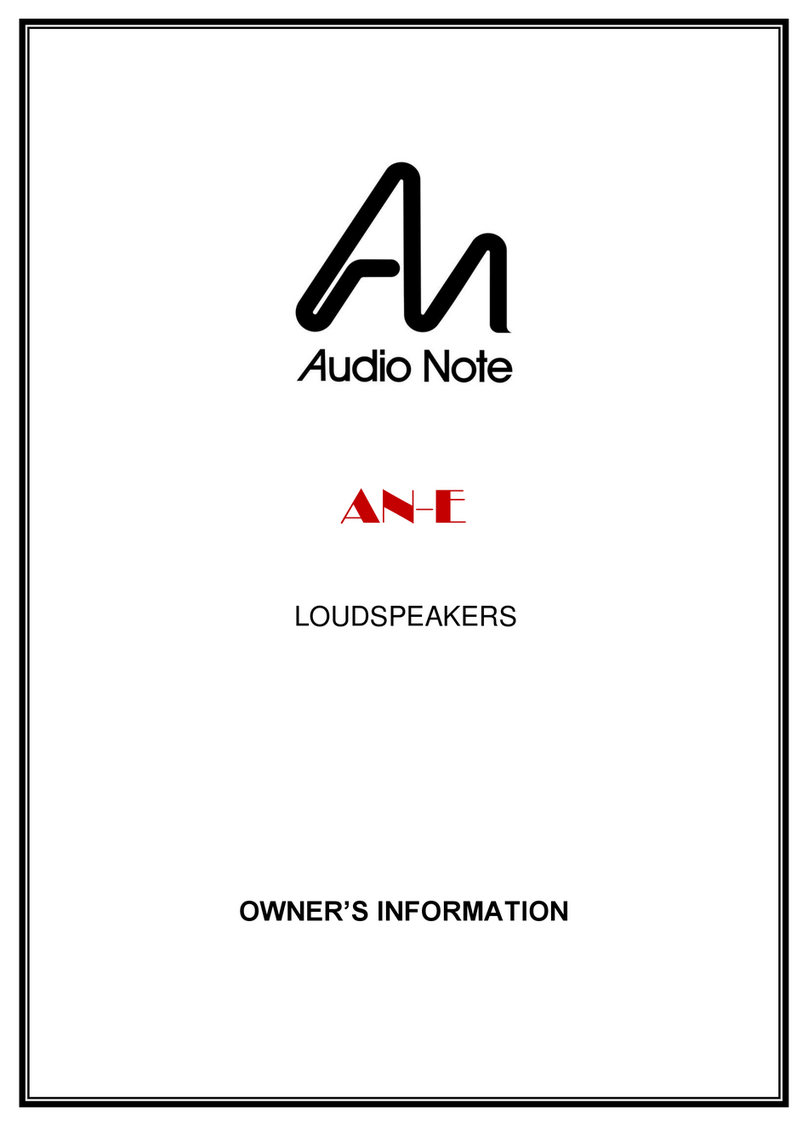 Audio Note AN/E Series Technical manual