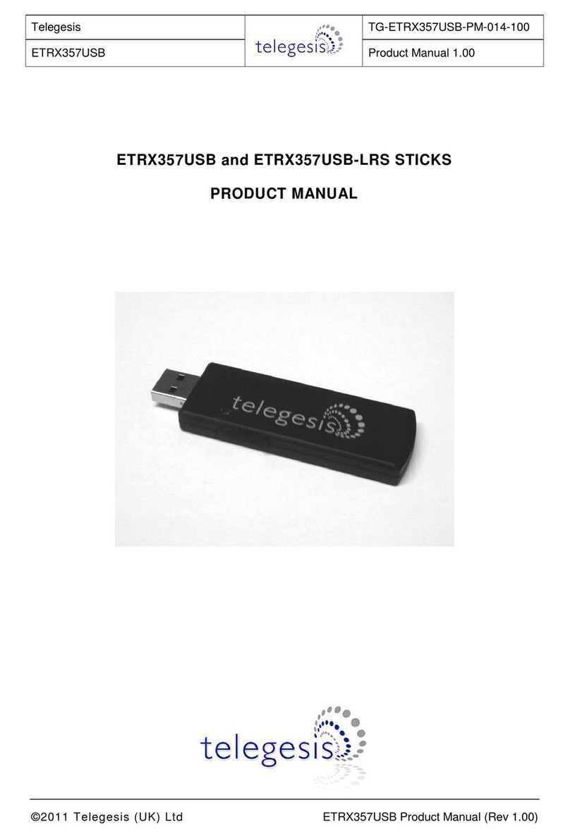 Telegesis ETRX357USB product manual