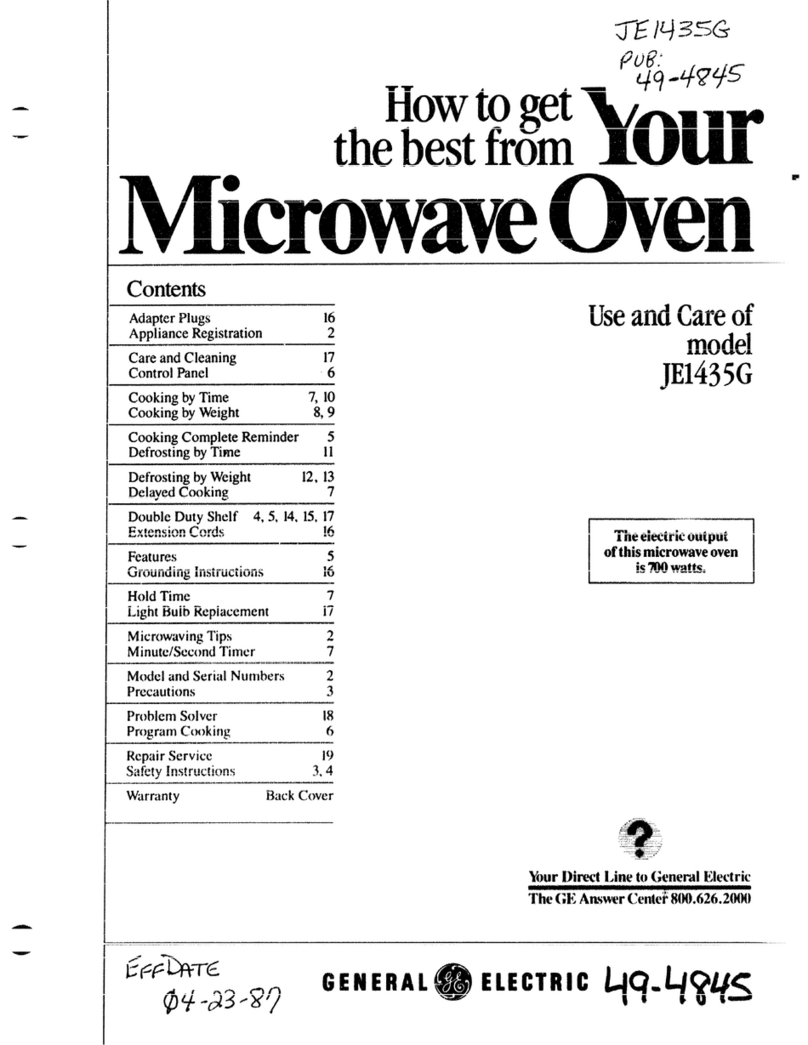 GE JE1435G Installation instructions