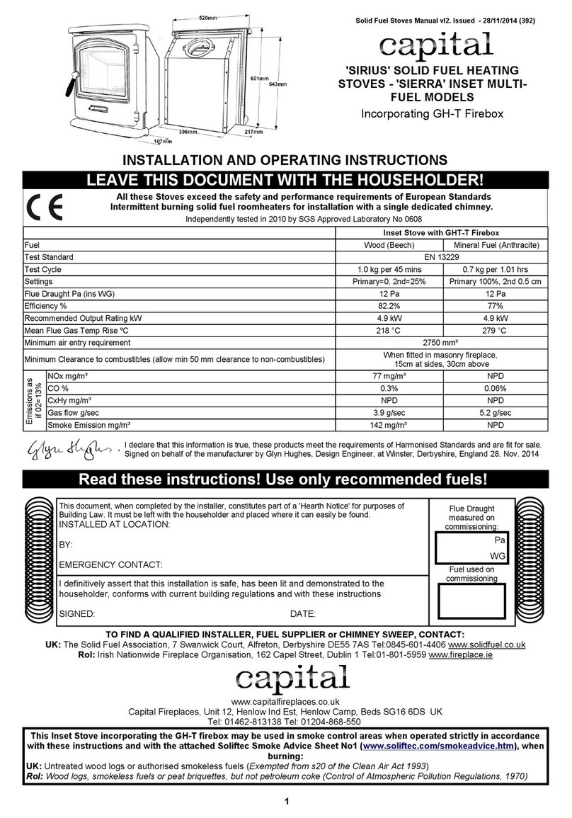 Capital SIRIUS Installation and operating instructions