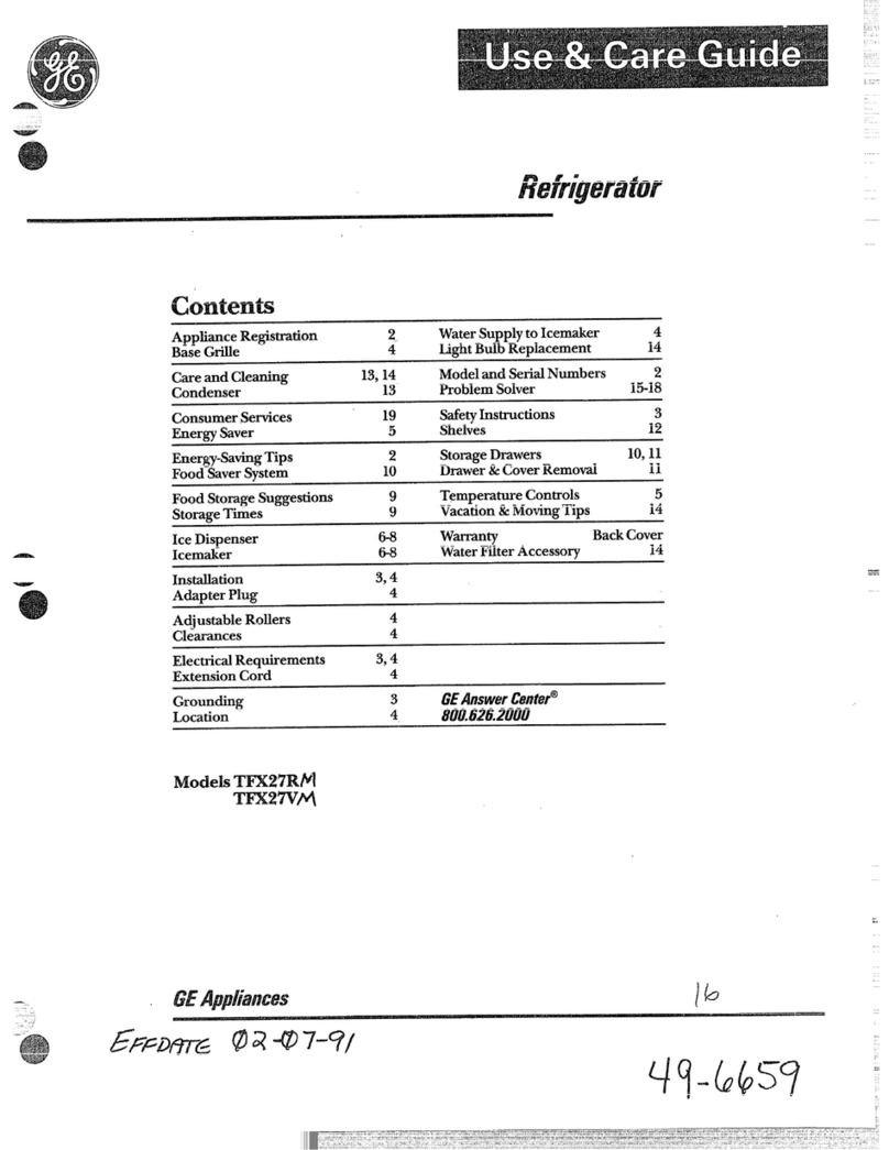 GE TFX27RM User manual
