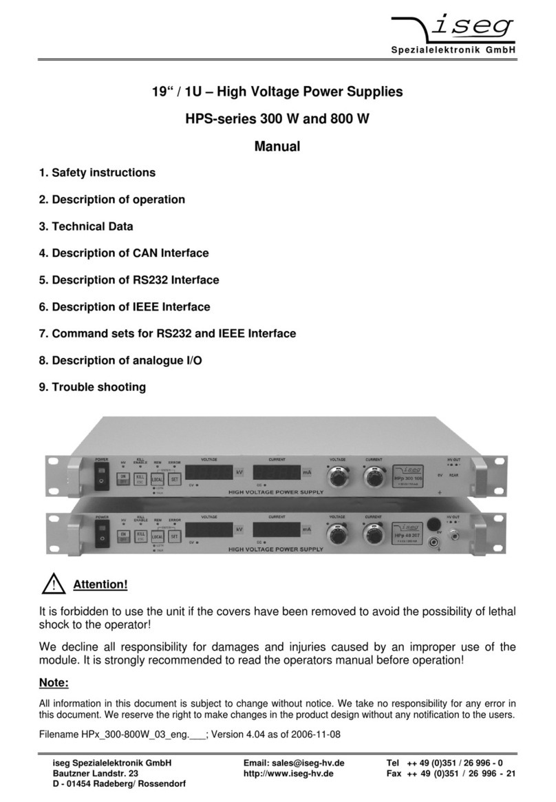 iseg HPS Series user manual