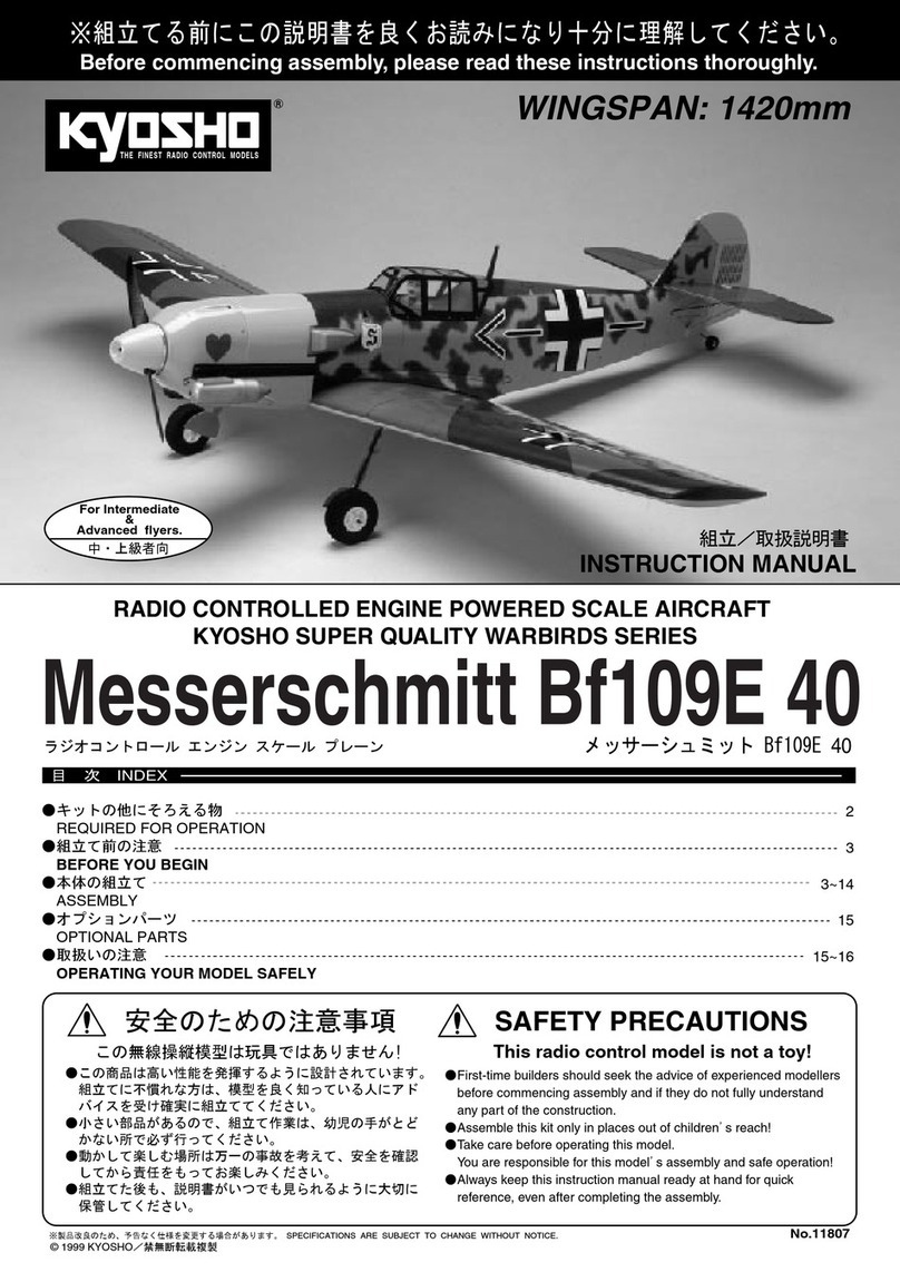 Kyosho Messerschmitt Bf109E 40 User manual