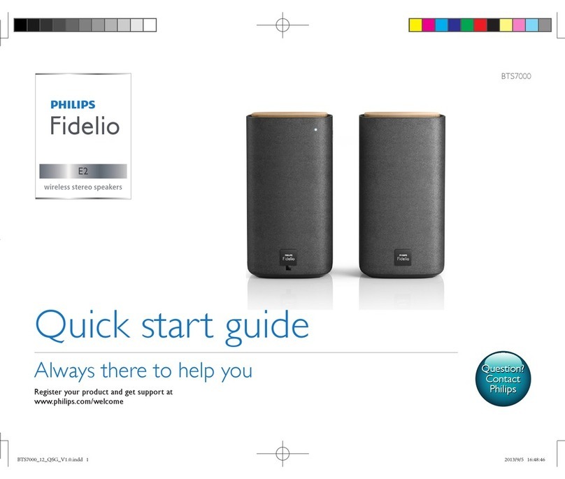 Philips Fidelio BTS7000 quick start guide