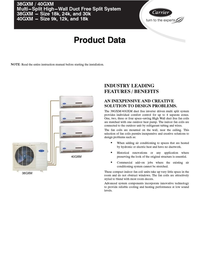Carrier 38GXM series Operation manual
