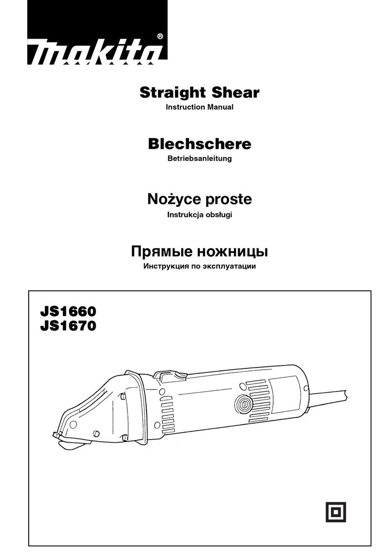 Makita STRAIGHT SHEAR JS1660 instruction manual