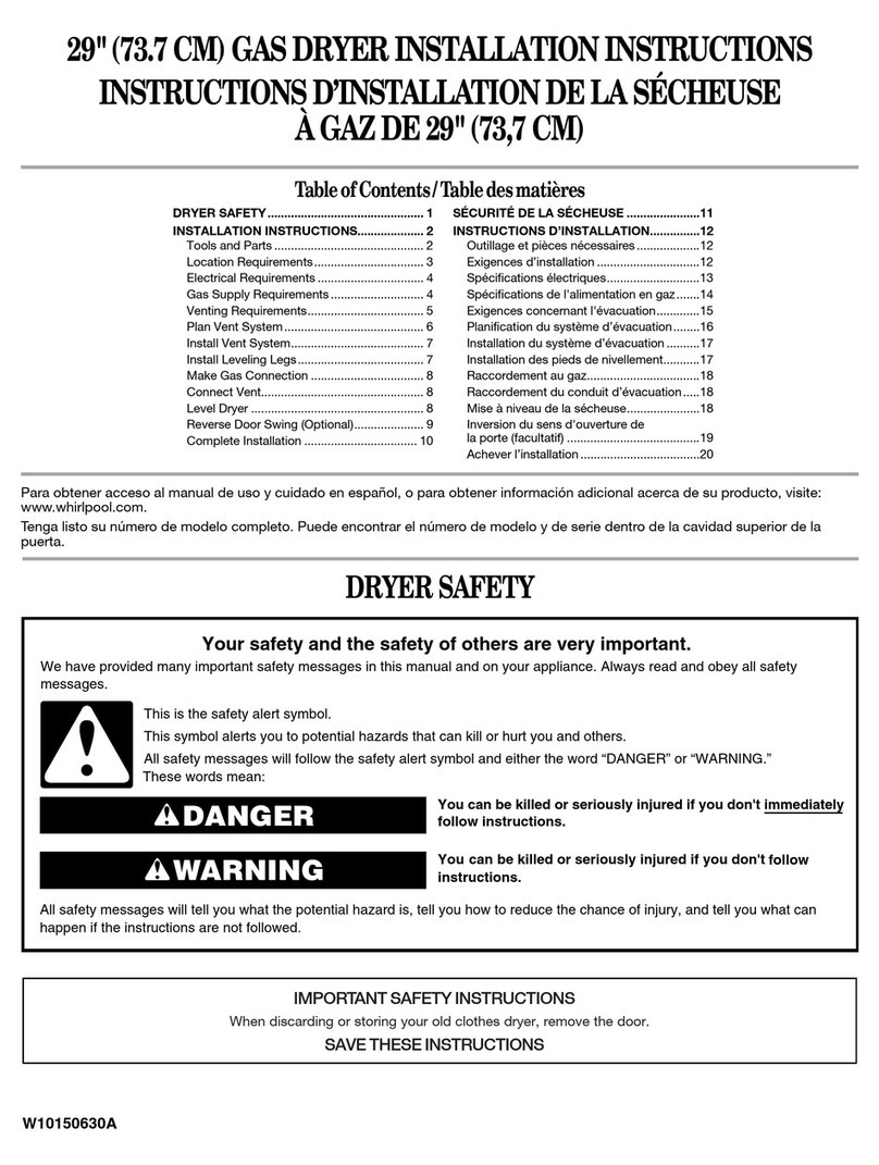 Amana NGD4500VQ installation instructions