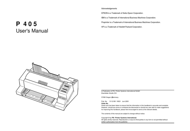 PSI P 405 User manual