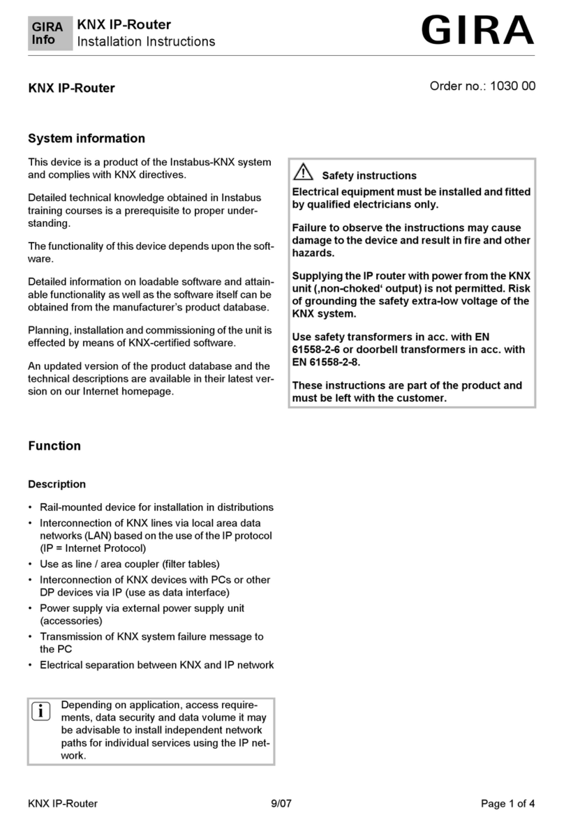Gira KNX IP-Router User manual