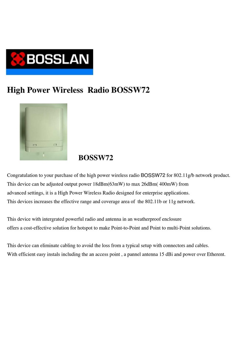 Bosslan BOSSW72 user manual