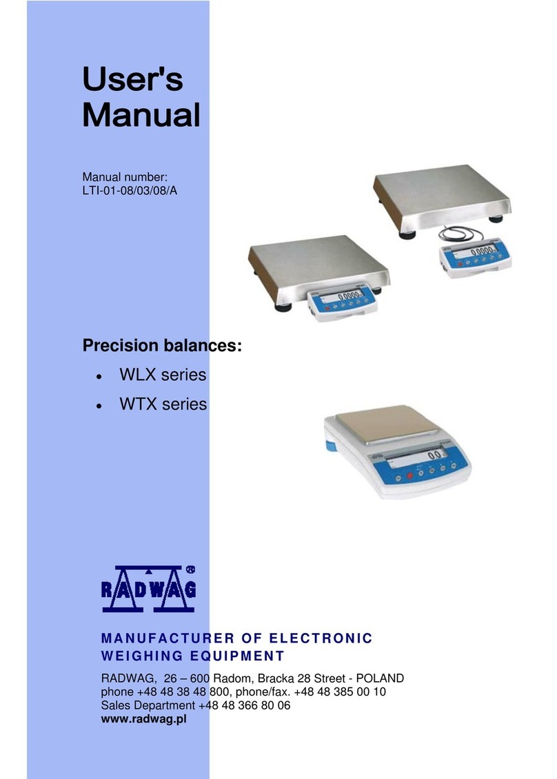 RADWAG WLX series User manual