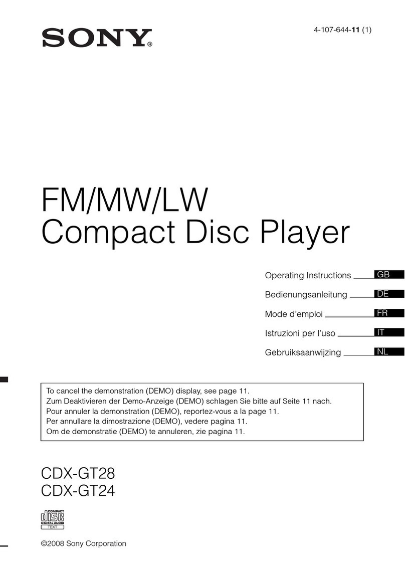 Sony CDX-GT28 User manual