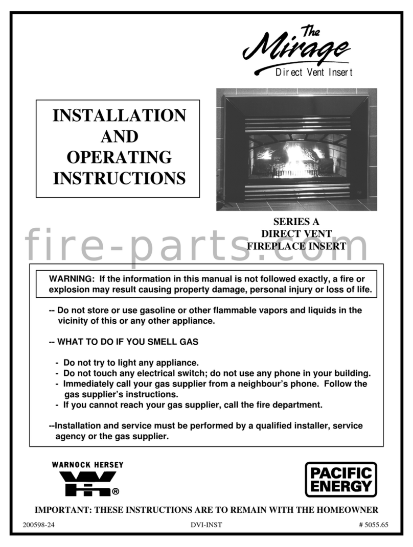 Mirage SERIES A Installation and operating instructions