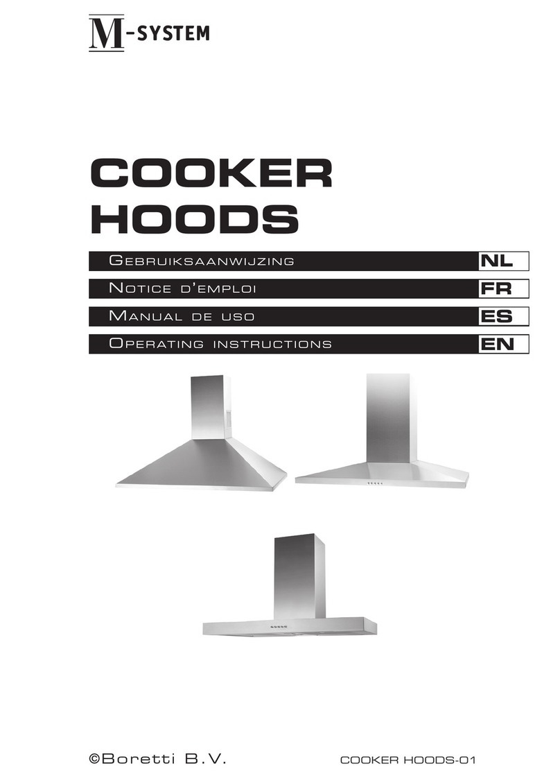 BORETTI HOODS-01 User manual