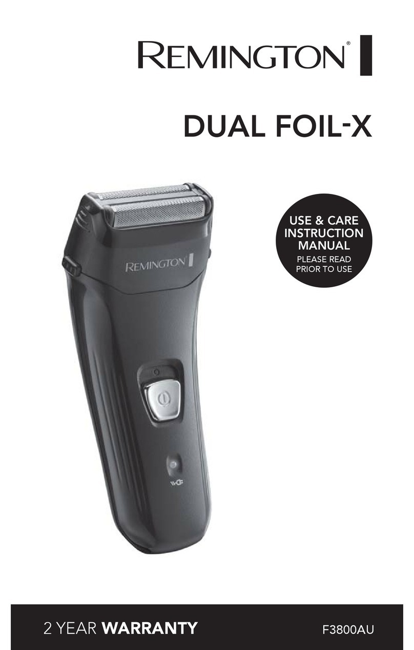 Remington DUAL FOIL-X F3800AU Use and Care Instruction Manual