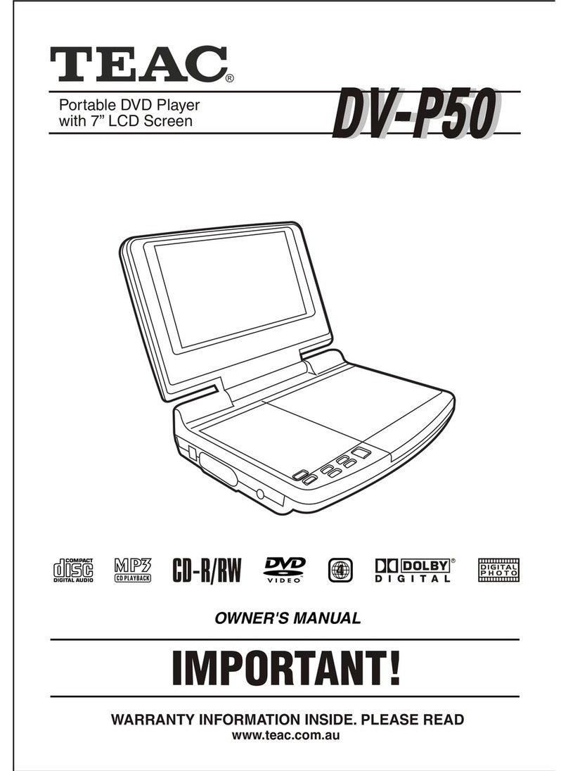 Teac DV-P50 owner's manual